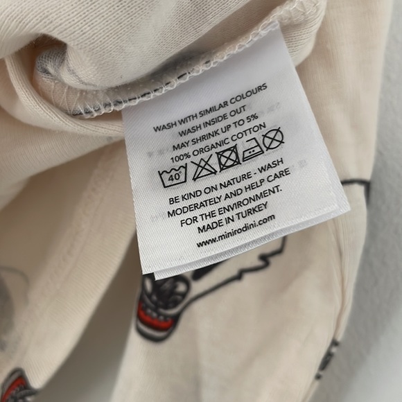 Mini Rodini Designer badger print kids long sleeve button top organic cotton 5-7 - Picture 7 of 12